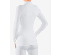Falke Maximum Warm High Zip Neck W L/s SH Fil Fonctionnel séchage Rapide 1 pièce, Couche de Base supérieure Femme, Blanc White 2860, S