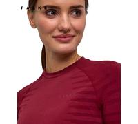 FALKE Femme Maximum Warm Round Neck W L/S SH Fil Fonctionnel Séchage Rapide Couche De Base Supérieure, Rouge Merlot 8117 Trend, XS EU
