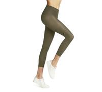 FALKE Femme Pure Matt 50 Den Capri W Semi-Opaques Unis Leggings, Vert Crocodile 7503, M-L EU