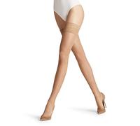 FALKE femme Seidenglatt 15 DEN bas autofixant transparent effet voile uni brillant couture fine aux orteils bord en dentelle bandes antiglissantes en silicone fil fin doux 1 paire