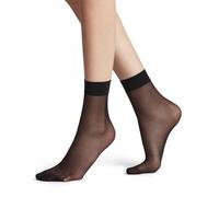 FALKE Seidenglatt 15 DEN W Sto transparent uni 1 paire, Bas autofixant Femme, Noir Black 3009, L