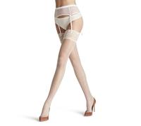 FALKE Seidenglatt 15 DEN W Sto transparent uni 1 paire, Bas autofixant Femme, Blanc Champagne 2579, M
