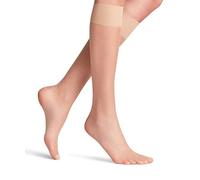 FALKE Femme Shelina 12 Den W Kh Ultra-transparentes Unies Chaussettes Longues, Effet Peau Powder 4169, 35-38 EU