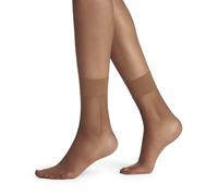 FALKE Shelina 12 DEN W So ultra-transparentes unies 1 paire, Chaussettes Femme, Marron Hazel 5187, 35-38