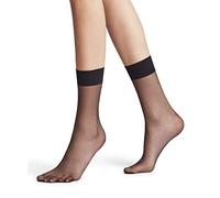 FALKE Femme Shelina 12 Den W So Ultra-transparentes Unies Chaussettes, Noir Black 3009, 35-38 EU