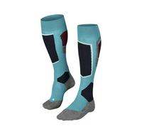 FALKE Femme Sk4 Advanced W Kh Laine Fil Fonctionnel Chaussettes De Ski, Turquoise Peacock Blue 6536-O, 41-42 EU