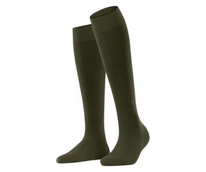 FALKE Femme Softmerino W Kh Laine Coton Unies Chaussettes Hautes, Vert Artichoke 7436, 35-36 EU