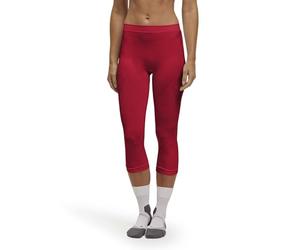 FALKE Femme Warm 3/4 W Ti Fil Fonctionnel Séchage Rapide Couche De Base Inférieure, Rouge, M EU