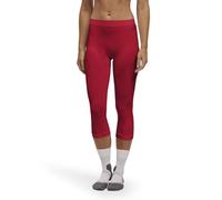 FALKE Femme Warm 3/4 W Ti Fil Fonctionnel Séchage Rapide Couche De Base Inférieure, Rouge, S EU
