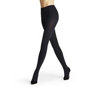 FALKE Warm Deluxe 80 DEN W Ti opaques épais fantaisie 1 paire, Collants Femme, Bleu Marine 6179, M-L