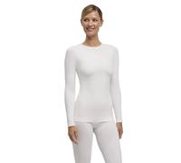 FALKE Femme Warm Round Neck W L/S SH Fil Fonctionnel Séchage Rapide Couche De Base Supérieure, Blanc White 2860, S EU