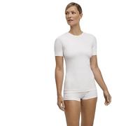 FALKE Femme Warm Round Neck W S/S TS Fil Fonctionnel Séchage Rapide Couche De Base Supérieure, Blanc White 2860, L EU