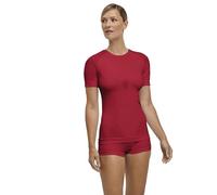 FALKE Femme Warm Round Neck W S/S TS Fil Fonctionnel Séchage Rapide Couche De Base Supérieure, Rouge Red 8644, M EU
