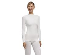 FALKE Femme Warm Turtleneck W L/S SH Fil Fonctionnel Séchage Rapide Couche De Base Supérieure, Blanc White 2860, M EU