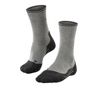 Falke - Chaussettes de randonnée TK2 Wool Silk Femme - thermorégulées, anti-ampoule - Gris 39-40