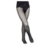 FALKE Romantic Dot K Ti transparents épais fantaisie 1 paire, Collants Mixte enfant, Noir Black 3009, 122-128