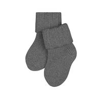 FALKE Flausch B So coton laine unies 1 paire, Chaussettes Mixte bébé, Gris Light Grey Melange 3390, 74-80