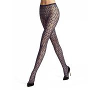 FALKE Fluid Fusion W Ti Transparent Gemustert Collants, Rouge Wineberry 8761, S-M Femmes