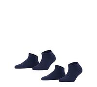 FALKE Happy Double Pack W Sn coton unies lot de 2 paires, Chaussettes basses Femme, Bleu Royal Blue 6000, 39-42
