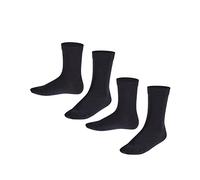 FALKE Happy Double Pack K So coton unies lot de 2 paires, Chaussettes Mixte enfant, Bleu Navy Blue 0030, 27-30
