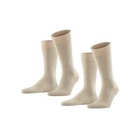 FALKE homme Happy 2-Pack chaussettes respirantes coton renforcées extra-douces sur la peau unies couture plate aux orteils pour vie quotidienne et travail multipack lot de 2 paires