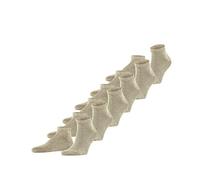 FALKE Happy Multipack M Sn coton unies lot de 6 paires, Chaussettes basses Homme, Beige Sand Melange 4650, 47-50