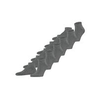 FALKE Happy Multipack M Sn coton unies lot de 6 paires, Chaussettes basses Homme, Gris Light Grey Melange 3390, 47-50