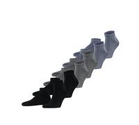 FALKE Happy Multipack M Sn coton unies lot de 6 paires, Chaussettes basses Homme, Multicolore Black Blue Grey 0020, 47-50