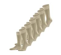 FALKE Happy Multipack M So coton unies lot de 6 paires, Chaussettes Homme, Beige Sand Melange 4650, 39-42