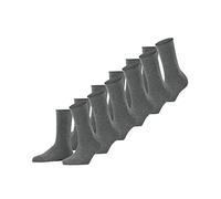 FALKE Happy Multipack W So coton unies lot de 6 paires, Chaussettes Femme, Gris Light Grey Melange 3390, 35-38