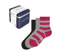 FALKE Happy Triple Pack Giftbox K So coton fantaisie lot de 3 paires, Chaussettes Mixte enfant, Multicolore Blue Grey Pink 0010, 31-34