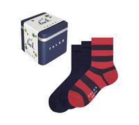 FALKE Happy Triple Pack Giftbox K So coton fantaisie lot de 3 paires, Chaussettes Mixte enfant, Multicolore Red Blue Mix 0030, 35-38