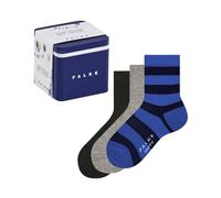 FALKE Happy Triple Pack Giftbox K So coton fantaisie lot de 3 paires, Chaussettes Mixte enfant, Multicolore Blue Grey Mix 0020, 31-34