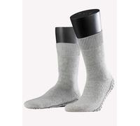 Falke Homepads - Chaussettes-chaussons homme 3400 - Coton/laine, picots sur la semelle - Gris 43-46