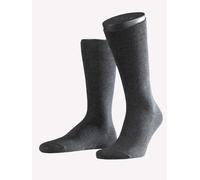 Falke Chaussettes Homme Family M - Coton durable, unies - Gris anthracite mélangé 47-50