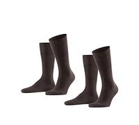 Falke Chaussettes homme Swing Multipack M - coton uni - lot de 2 paires Marron 5930 39-42