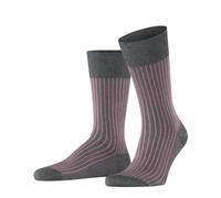 FALKE Oxford Stripe M So coton fantaisie 1 paire, Chaussettes Homme, Gris Steel Melange 3165, 45-46