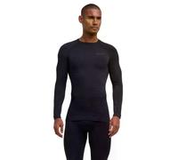FALKE Maximum Warm Round Neck M L/s Sh fil fonctionnel séchage rapide 1 pièce, Couche de base supérieure Homme, Noir Black 3000 Trend, XXL
