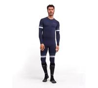 FALKE Maximum Warm Round Neck M L/s SH Fil Fonctionnel séchage Rapide 1 pièce, Couche de Base supérieure Homme, Bleu Space Blue 6116 Trend, S