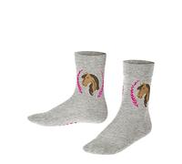 FALKE Horse K So coton fantaisie 1 paire, Chaussettes Mixte enfant, Gris Light Grey 3400, 23-26