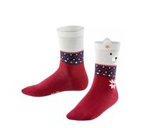 FALKE Ice Bear K So coton fantaisie 1 paire, Chaussettes Mixte Enfant, Rouge Ruby 8830, 35-38