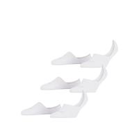 FALKE Invisible Step High Cut Multipack W In coton unies lot de 3 paires, Chaussettes invisibles Femme, Blanc White 2000, 35-36
