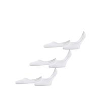 FALKE Invisible Step Medium Cut Multipack M In coton unies lot de 3 paires, Chaussettes invisibles Homme, Blanc White 2000, 43-44