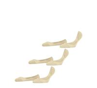 FALKE Invisible Step Medium Cut Multipack W In coton unies lot de 3 paires, Chaussettes invisibles Femme, Beige Cream 4011, 37-38