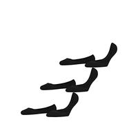 FALKE Invisible Step Medium Cut Multipack W In coton unies lot de 3 paires, Chaussettes invisibles Femme, Noir Black 3000, 37-38