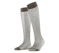 FALKE Kinga Mathe W Kh Transparentes Fantaisie Chaussettes Hautes, Bleu Linen 7166, 39-42 Femme