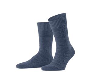 FALKE Link Attire M So laine lyocell lin unies 1 paire, Chaussettes Homme, Bleu Iron Blue 6640, 39-42