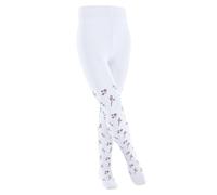 FALKE Little Flowers K Ti Baumwolle Dick Gemustert Collants, Blanc 2000, 122-128 Mixte Enfant