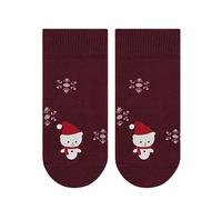 FALKE Little Snowman B SO coton motif fantaisie 1 paire, Chaussettes Mixte bébé, Rouge (Ruby 8830), 62-68