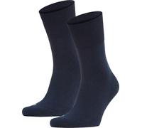 FALKE Lot de 2 chaussettes de sport unies - Run, chaussettes de loisirs, coloris uni #1 Marine 46-48